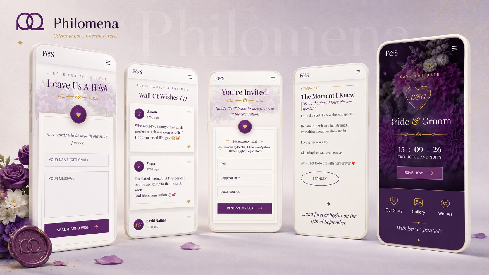 Philomena public wedding page