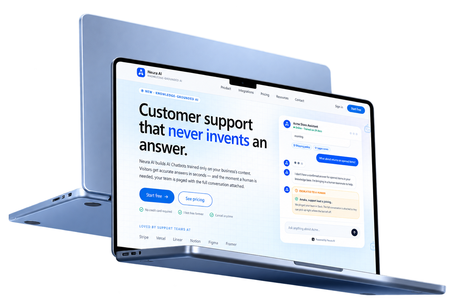 NeuraAI knowledge ingestion and bot builder